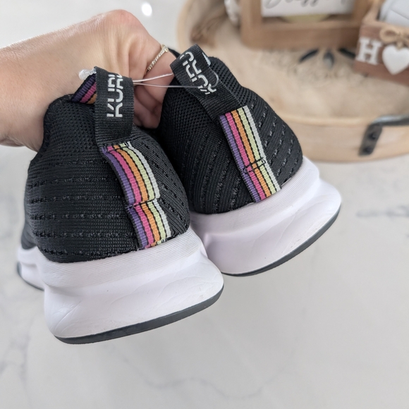 KURU Black and White Slip-On Shoes - Picture 5 of 8